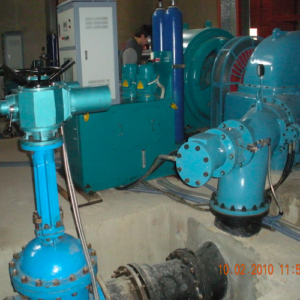 Turgo turbine generator governor gate valve